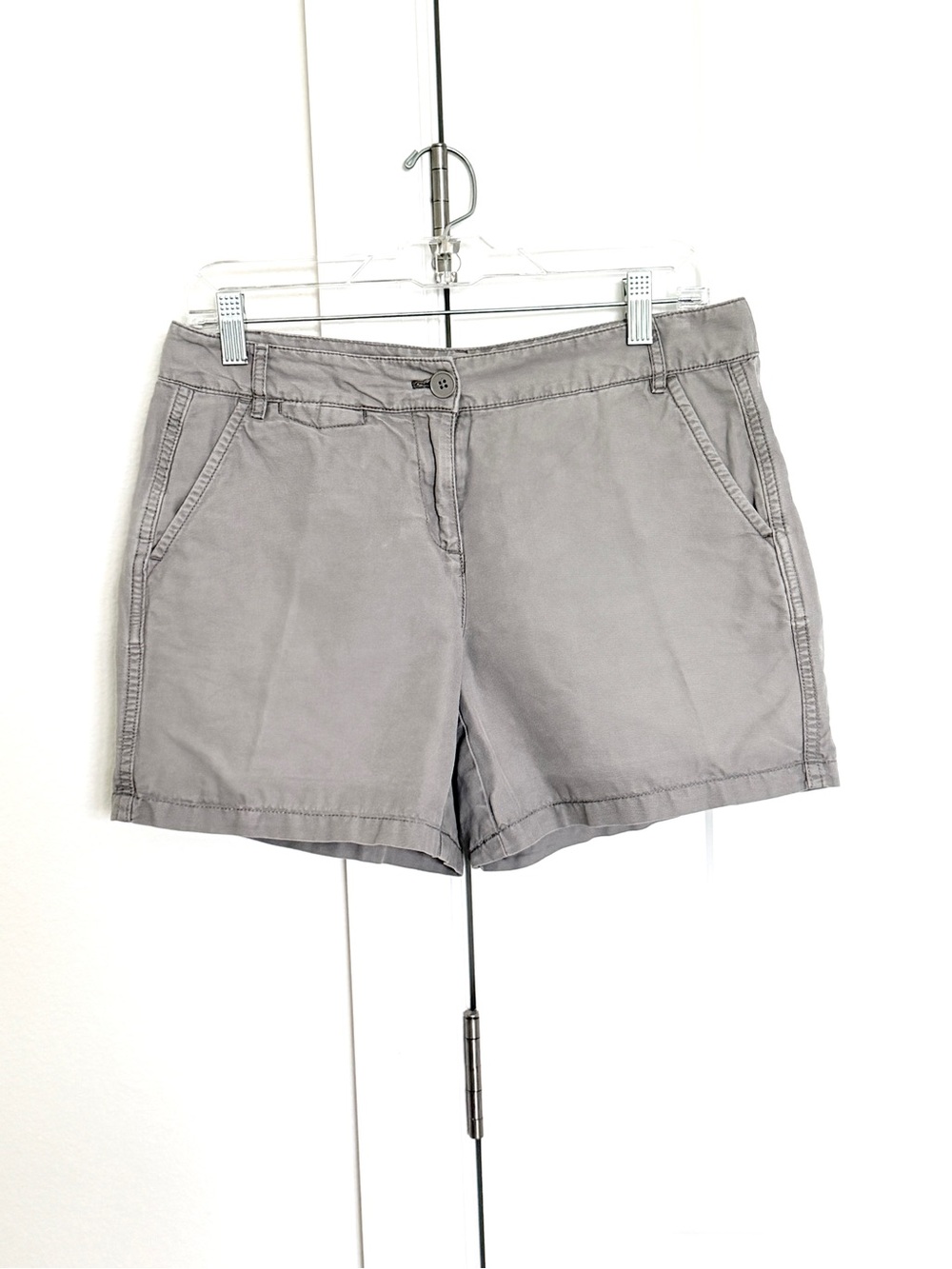LOFT Light Gray Casual Cotton Shorts